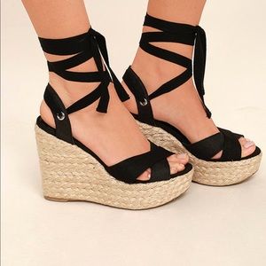 Espadrille style wedges (lace up)